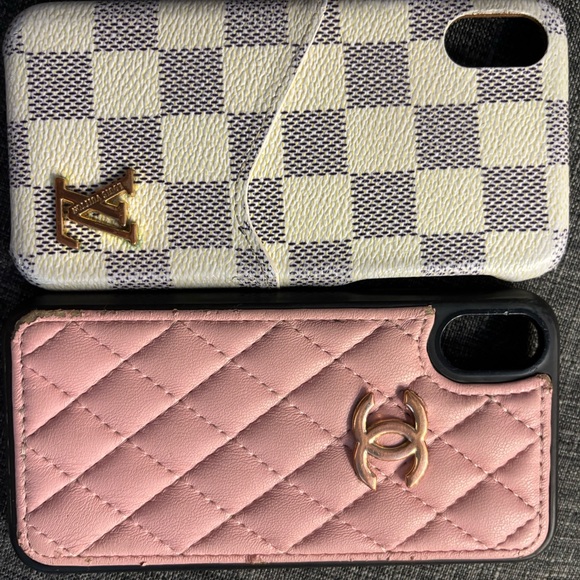 iPhone 10x Cases Slightly worn good condition Inauthentic Chanel/Louis Vuitton - Picture 2 of 3